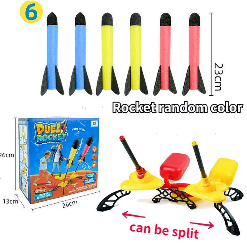 Ultimate Outdoor Foam Rocket Launcher - Fun Dueling Games with Stomp Launch Pad - Perfect STEM Gift for Kids!