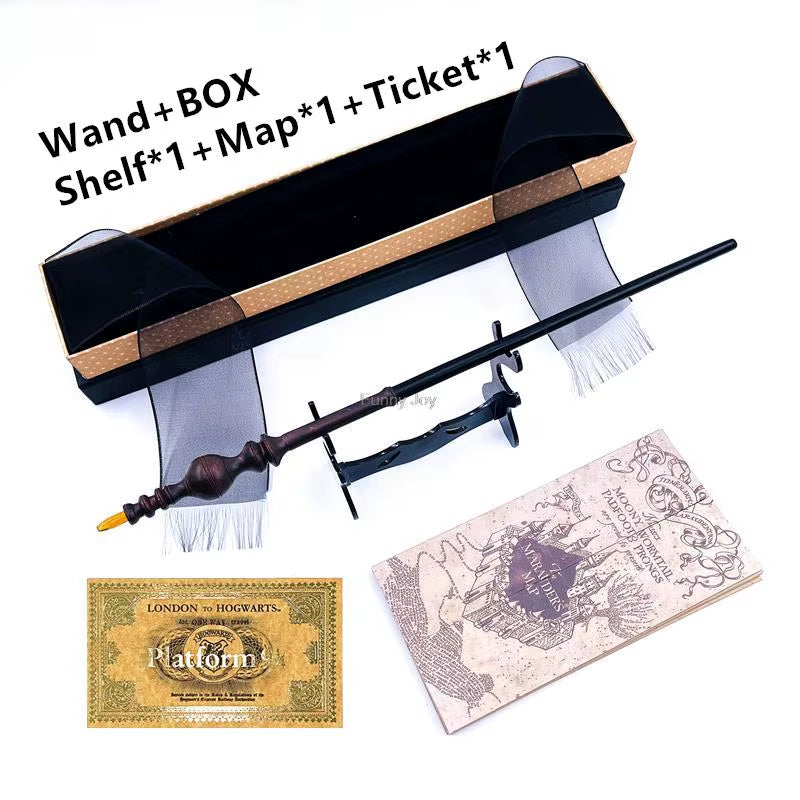 Enchanting Anime Cosplay Magic Metal Core Wand with Elegant Decorative Box - Perfect Children's Accessory Toy