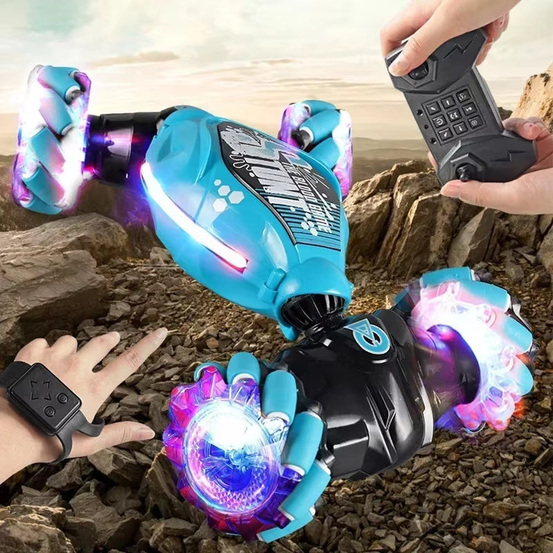 Ultimate 4WD Stunt Drift Car with LED Lights - Gesture Control Remote for Kids - Perfect Electronic Gift!
