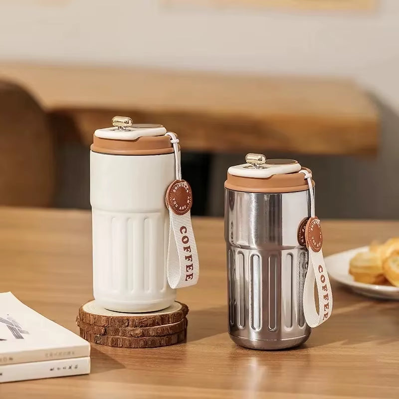 Smart Temperature Display Stainless Steel Insulated Car Mug - Perfect Gift for Beverage Lovers