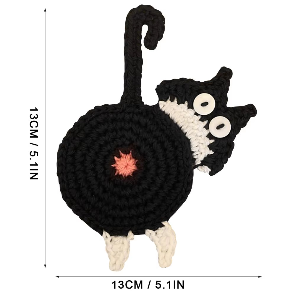 Charming Cat-Themed Heat Resistant Coasters – Stylish Placemats for Coffee and Tea Lovers!