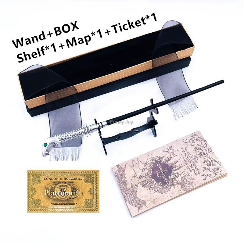 Enchanting Anime Cosplay Magic Metal Core Wand with Elegant Decorative Box - Perfect Children's Accessory Toy