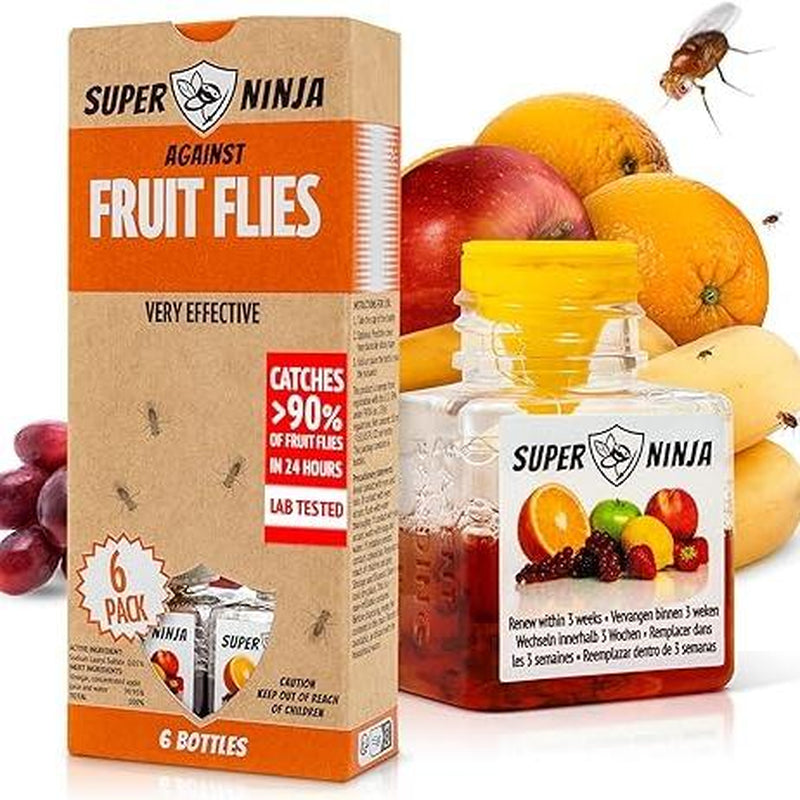 Super Ninja Fruit Fly Trap - Ultimate Indoor Solution for Fruit Fly Control - Eco-Friendly & Long-Lasting Effectiveness!