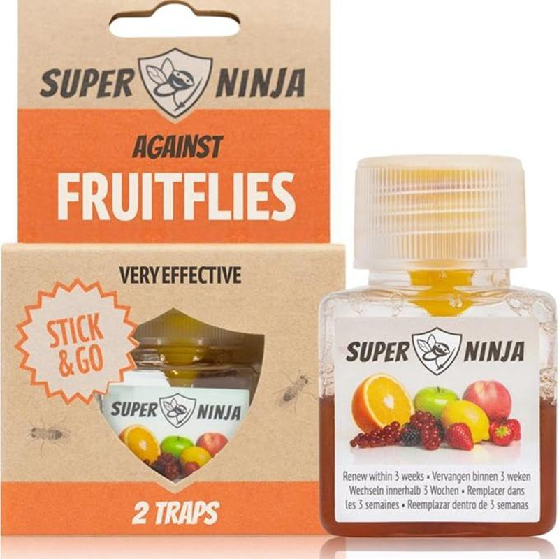 Super Ninja Fruit Fly Trap - Ultimate Indoor Solution for Fruit Fly Control - Eco-Friendly & Long-Lasting Effectiveness!