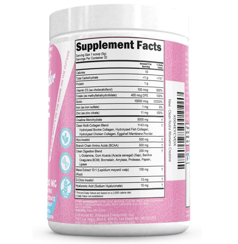 Ultimate Women's Creatine Monohydrate Supplement with BCAA, Collagen, Biotin & More for Enhanced Performance and Wellness