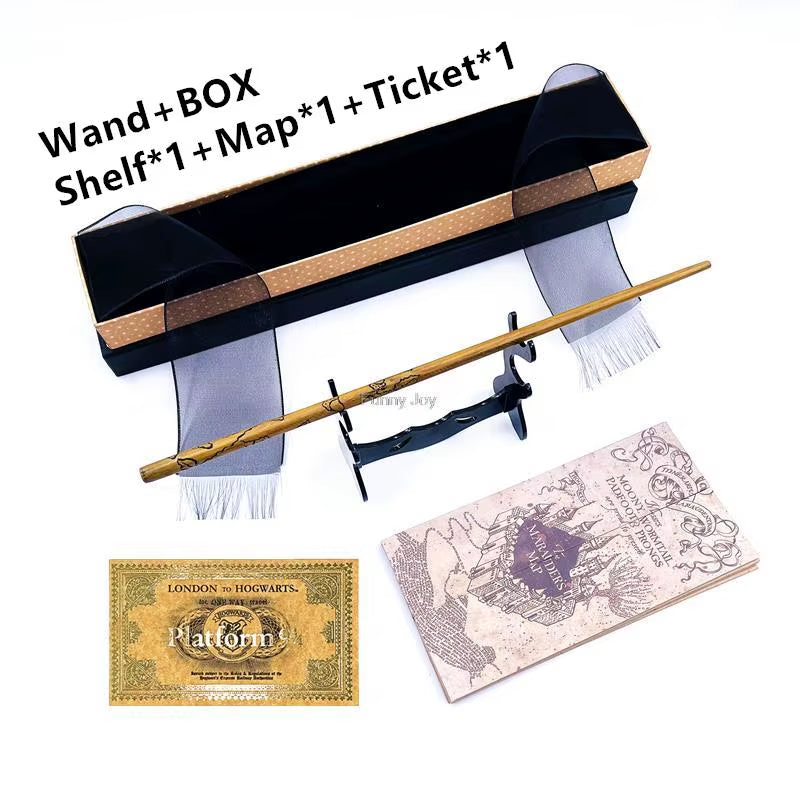 Enchanting Anime Cosplay Magic Metal Core Wand with Elegant Decorative Box - Perfect Children's Accessory Toy