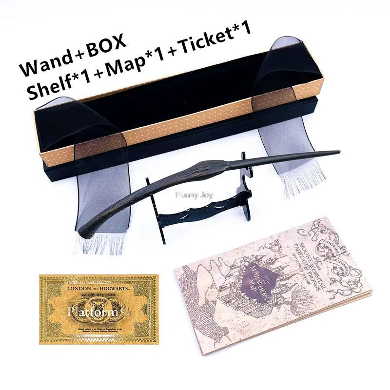 Enchanting Anime Cosplay Magic Metal Core Wand with Elegant Decorative Box - Perfect Children's Accessory Toy