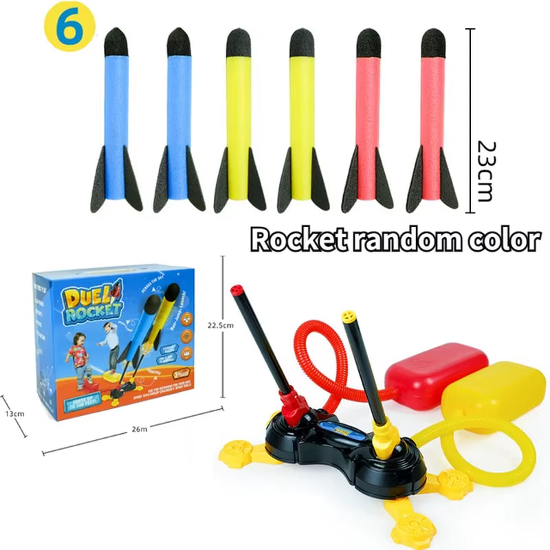 Ultimate Outdoor Foam Rocket Launcher - Fun Dueling Games with Stomp Launch Pad - Perfect STEM Gift for Kids!