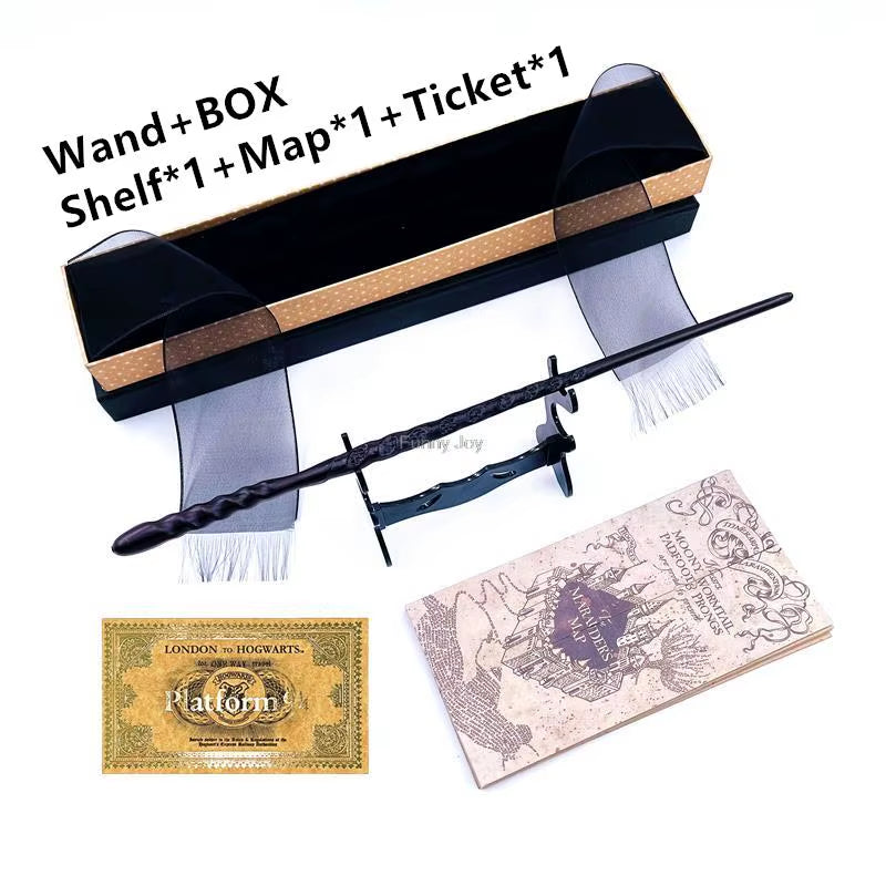 Enchanting Anime Cosplay Magic Metal Core Wand with Elegant Decorative Box - Perfect Children's Accessory Toy