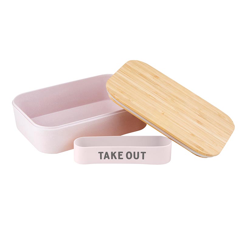 Take Out Bamboo Lunch Box in Blush Pink | Eco-Friendly and Sustainable