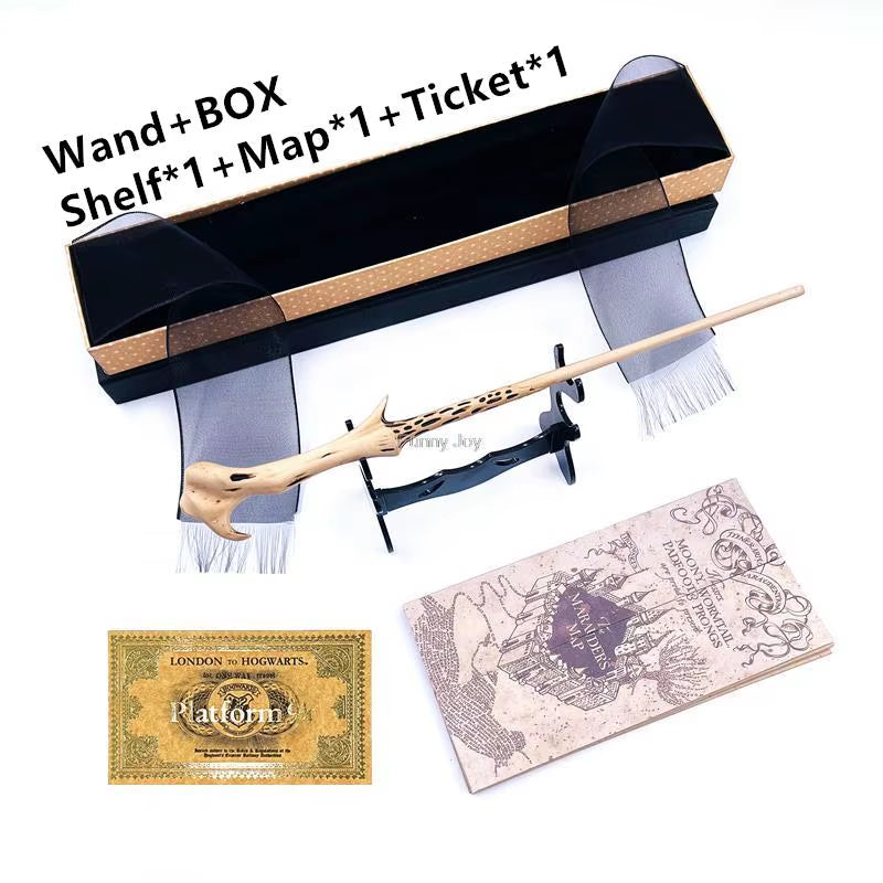 Enchanting Anime Cosplay Magic Metal Core Wand with Elegant Decorative Box - Perfect Children's Accessory Toy