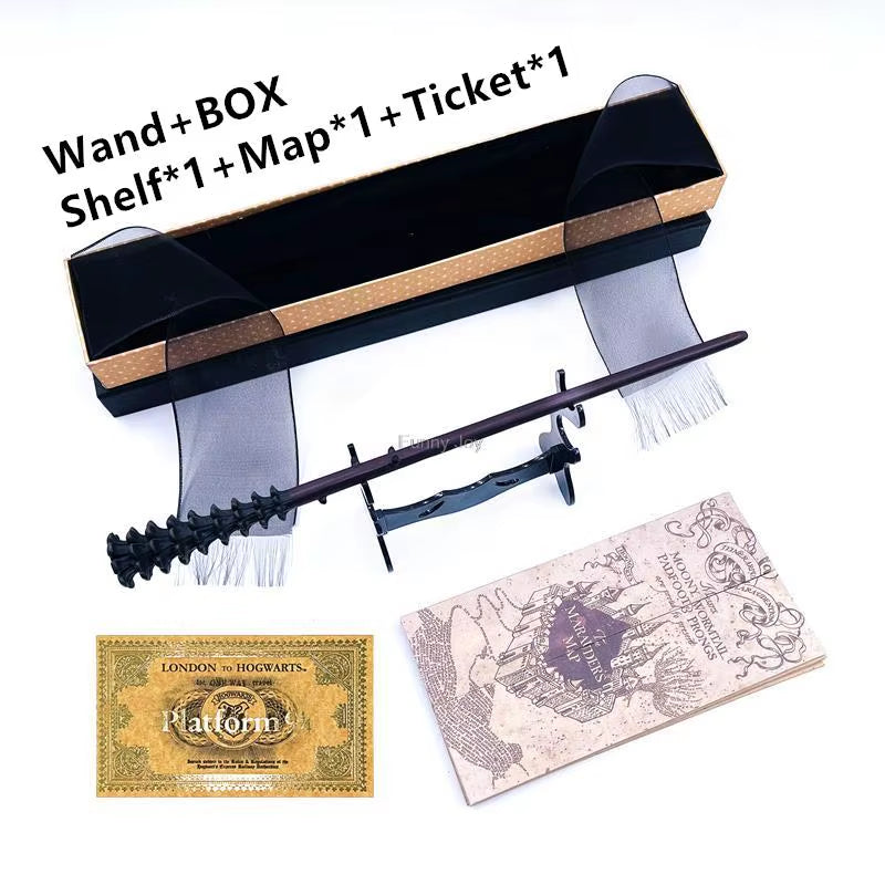 Enchanting Anime Cosplay Magic Metal Core Wand with Elegant Decorative Box - Perfect Children's Accessory Toy