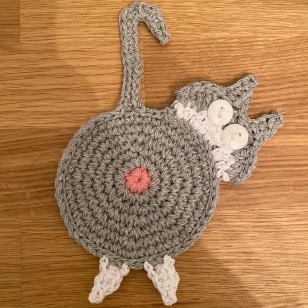 Charming Cat-Themed Heat Resistant Coasters – Stylish Placemats for Coffee and Tea Lovers!