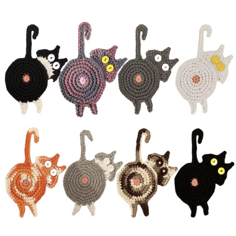 Charming Cat-Themed Heat Resistant Coasters – Stylish Placemats for Coffee and Tea Lovers!