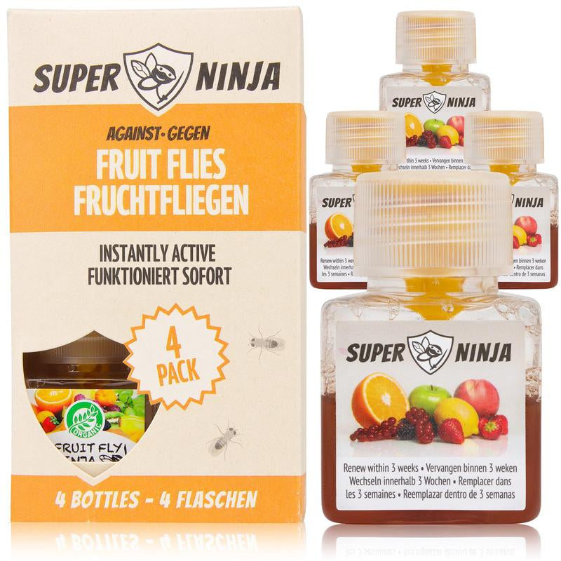 Super Ninja Fruit Fly Trap - Ultimate Indoor Solution for Fruit Fly Control - Eco-Friendly & Long-Lasting Effectiveness!