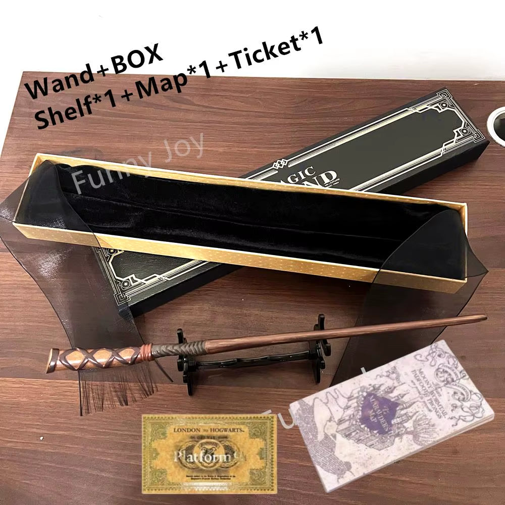 Enchanting Anime Cosplay Magic Metal Core Wand with Elegant Decorative Box - Perfect Children's Accessory Toy