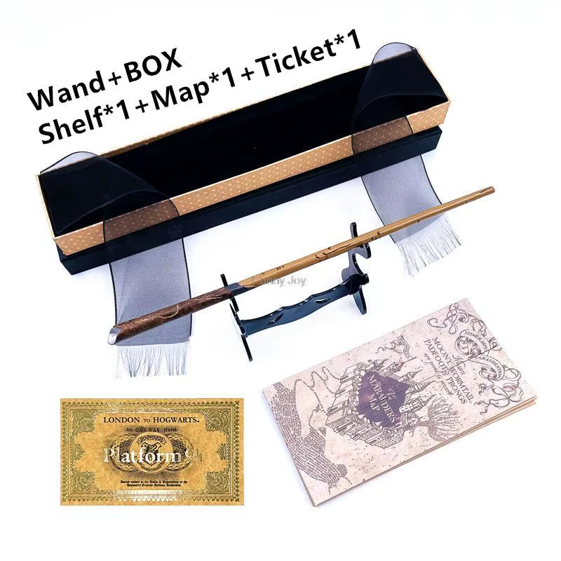 Enchanting Anime Cosplay Magic Metal Core Wand with Elegant Decorative Box - Perfect Children's Accessory Toy