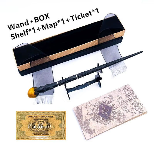 Enchanting Anime Cosplay Magic Metal Core Wand with Elegant Decorative Box - Perfect Children's Accessory Toy