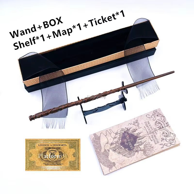 Enchanting Anime Cosplay Magic Metal Core Wand with Elegant Decorative Box - Perfect Children's Accessory Toy