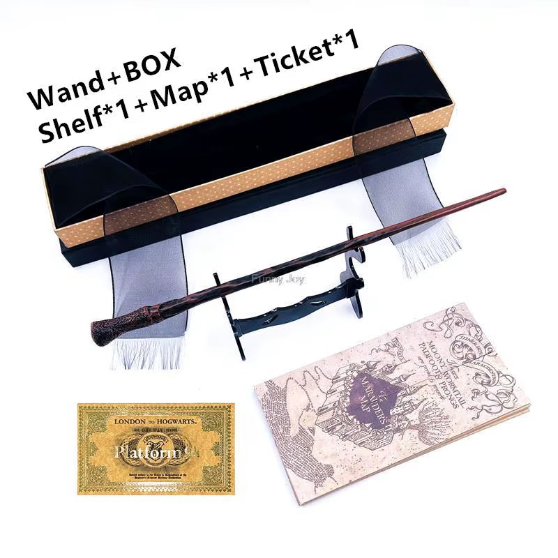 Enchanting Anime Cosplay Magic Metal Core Wand with Elegant Decorative Box - Perfect Children's Accessory Toy