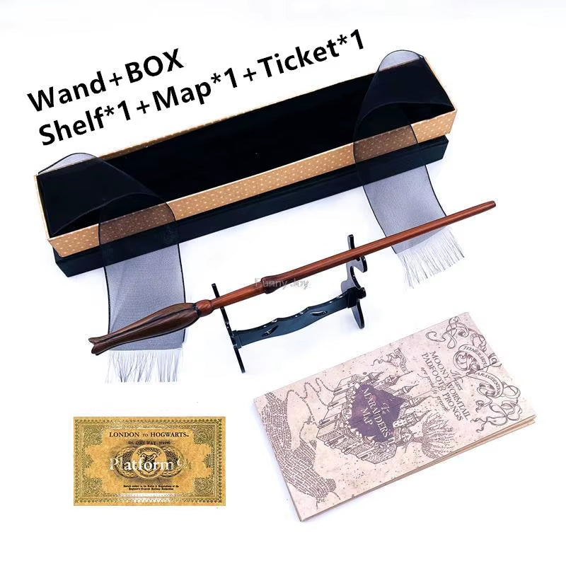 Enchanting Anime Cosplay Magic Metal Core Wand with Elegant Decorative Box - Perfect Children's Accessory Toy