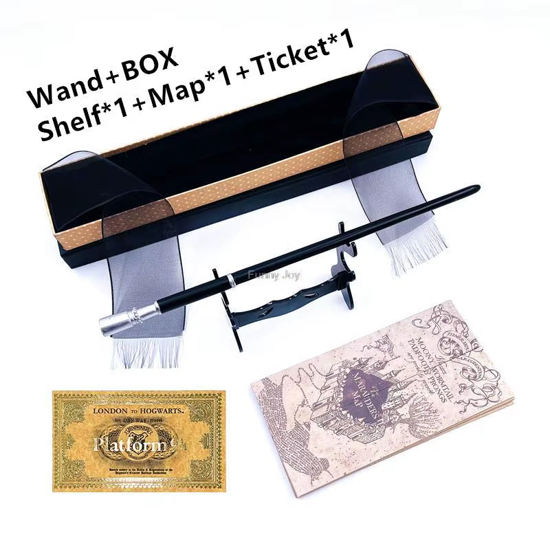 Enchanting Anime Cosplay Magic Metal Core Wand with Elegant Decorative Box - Perfect Children's Accessory Toy