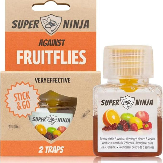 Super Ninja Fruit Fly Trap - Ultimate Indoor Solution for Fruit Fly Control - Eco-Friendly & Long-Lasting Effectiveness!