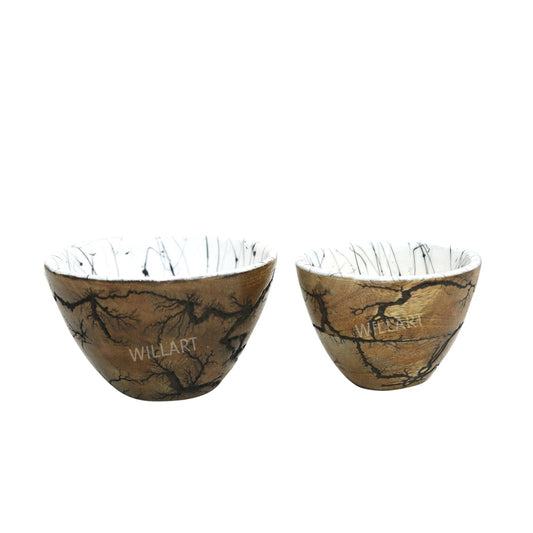 Wooden Salad Bowl or Mixing Bowls, Large Serving Bowls for Fruits,
