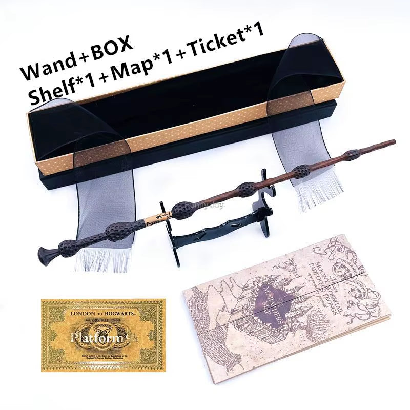 Enchanting Anime Cosplay Magic Metal Core Wand with Elegant Decorative Box - Perfect Children's Accessory Toy