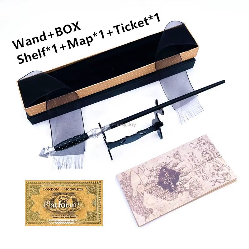 Enchanting Anime Cosplay Magic Metal Core Wand with Elegant Decorative Box - Perfect Children's Accessory Toy