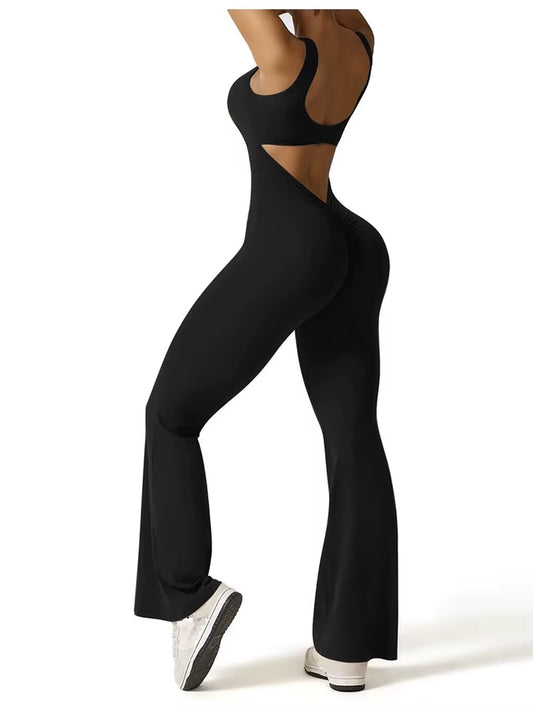 2025 Summer Women's Backless Slim Fit Bodysuit - Perfect for Yoga & Sports