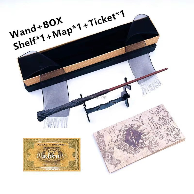 Enchanting Anime Cosplay Magic Metal Core Wand with Elegant Decorative Box - Perfect Children's Accessory Toy