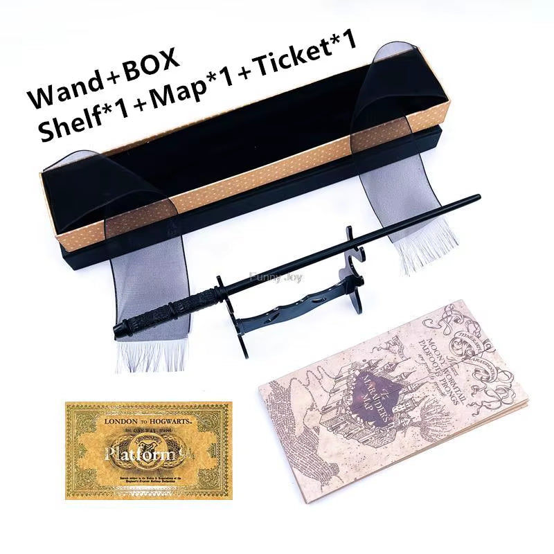 Enchanting Anime Cosplay Magic Metal Core Wand with Elegant Decorative Box - Perfect Children's Accessory Toy