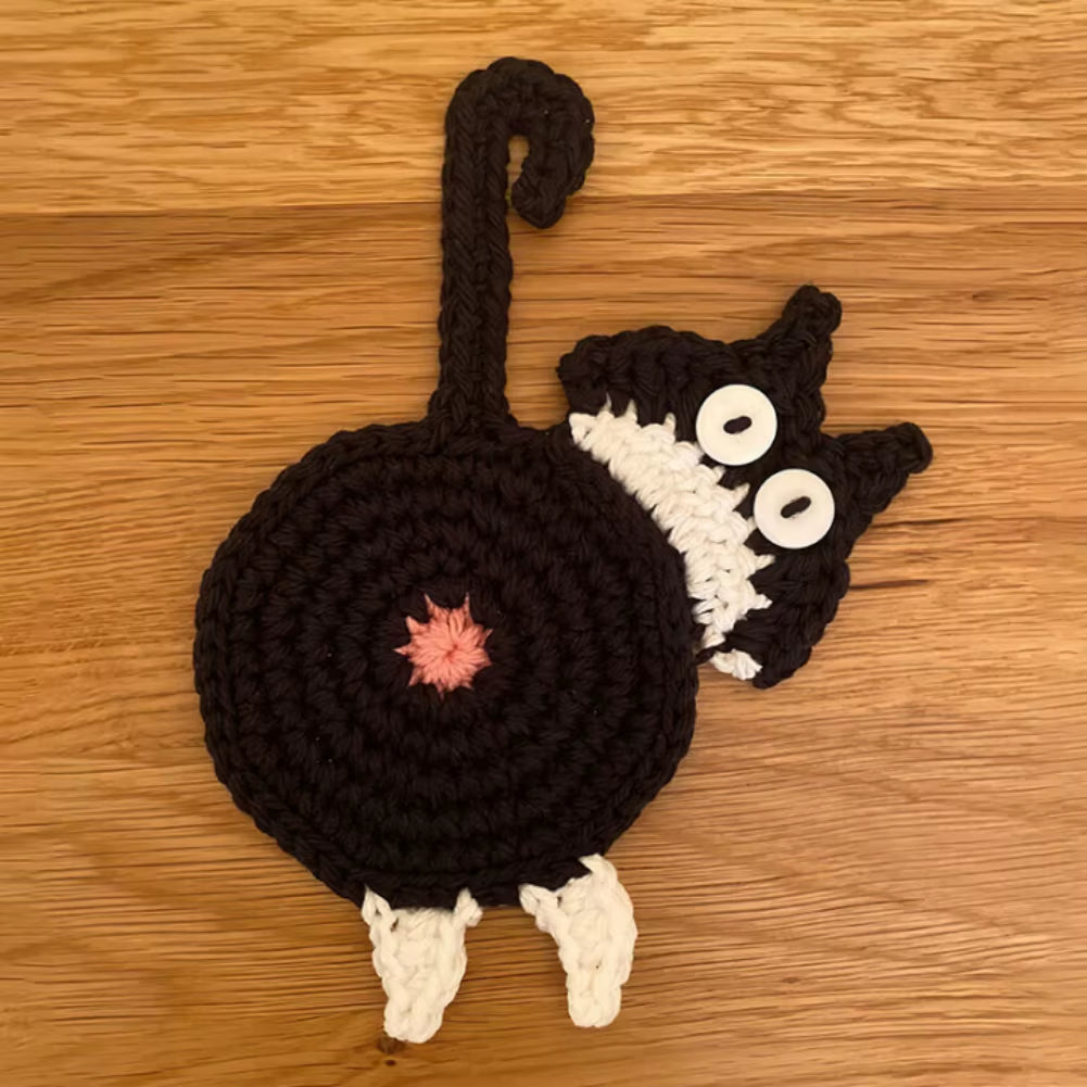 Charming Cat-Themed Heat Resistant Coasters – Stylish Placemats for Coffee and Tea Lovers!
