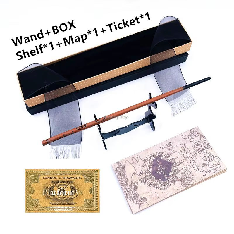 Enchanting Anime Cosplay Magic Metal Core Wand with Elegant Decorative Box - Perfect Children's Accessory Toy