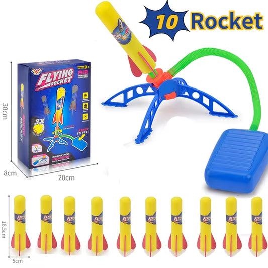 Ultimate Outdoor Foam Rocket Launcher - Fun Dueling Games with Stomp Launch Pad - Perfect STEM Gift for Kids!