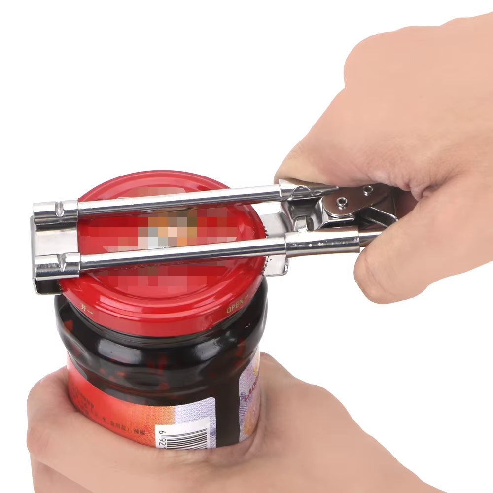 Ultimate Stainless Steel Can Opener & Jar Lid Gripper - Your Must-Have Kitchen Tool!