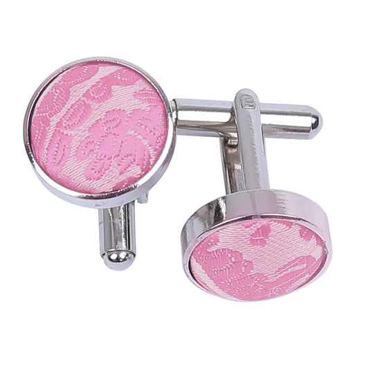 Paisley Cufflinks - Baby Pink